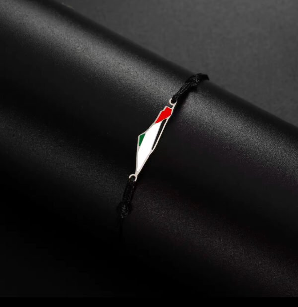 IMG_7755 Handgemaakte Palestina armband rood / zwart