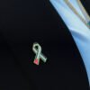 Palestine solidarity bow brooch/pin