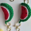 Handmade watermeloen sleutelhanger