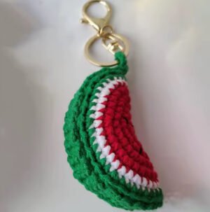 Handmade watermeloen sleutelhanger