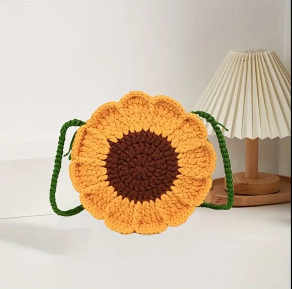 🌻 Handgemaakte Gehaakte Zonnebloem Tas 🌻