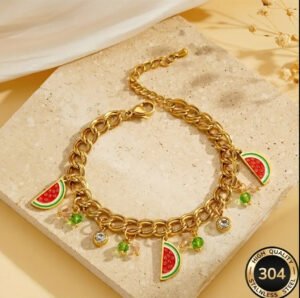 roestvrijstalen armband met watermeloen