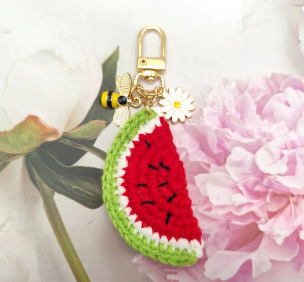 Sleutelhanger Watermeloen met Bijtje 🍉🐝🌼
