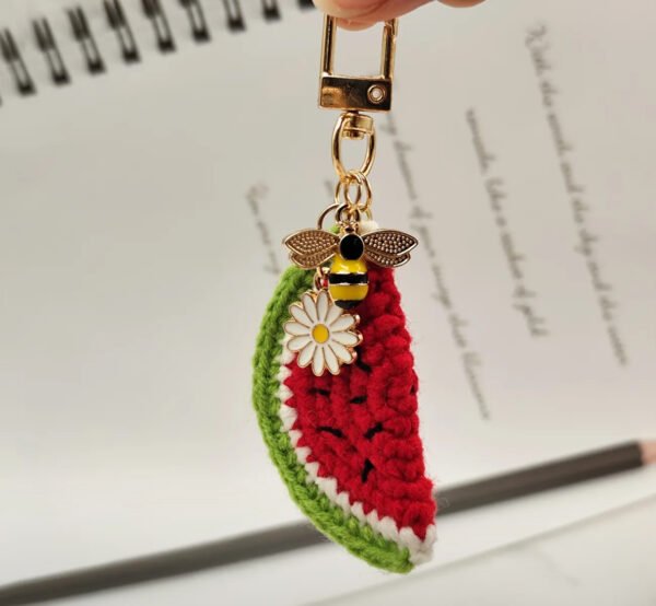 Sleutelhanger Watermeloen met Bijtje 🍉🐝🌼