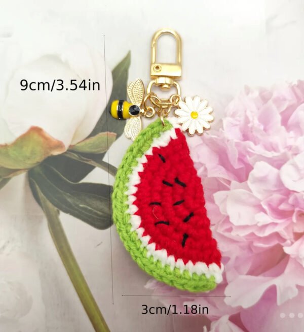 Sleutelhanger Watermeloen met Bijtje 🍉🐝🌼