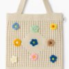 🌸Gebreide Tas met Bloemen 🌸