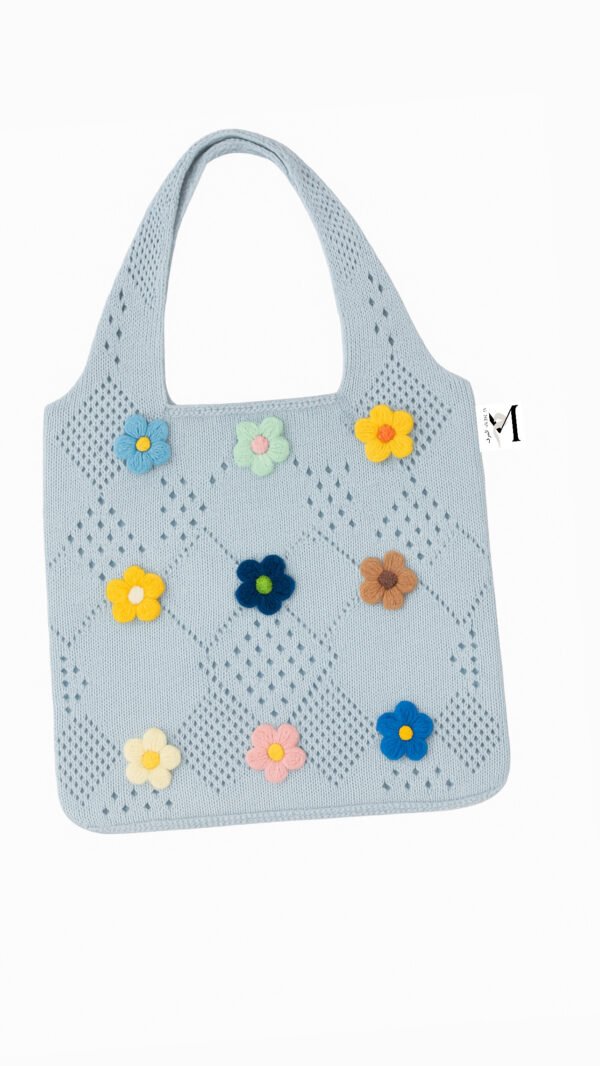 🌸Gebreide Tas met Bloemen 🌸