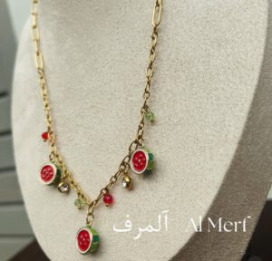 Stainless steel watermelon necklace