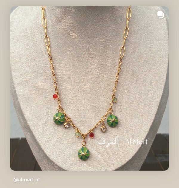 Stainless steel watermelon necklace