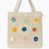 🌸Gebreide Tas met Bloemen 🌸