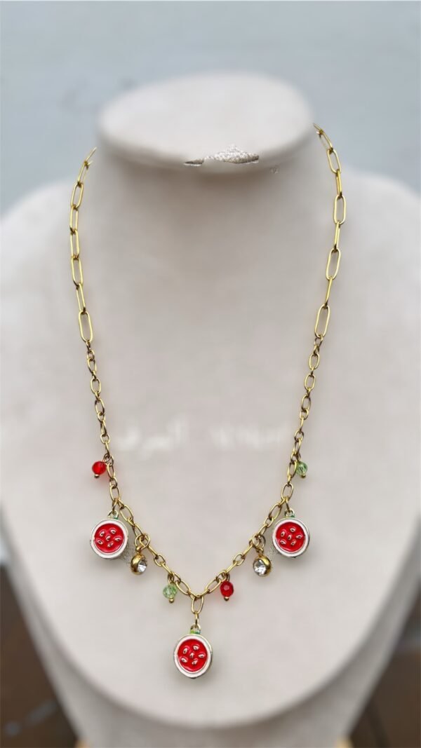 Stainless steel watermelon necklace